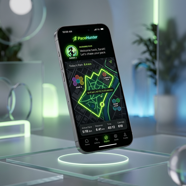 PaceHunter App Mockup